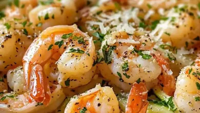 One-Pan Lemon Garlic Shrimp and Zucchini Noodles