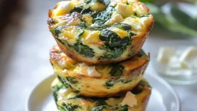 Quick & Healthy Egg Muffins with Spinach and Feta