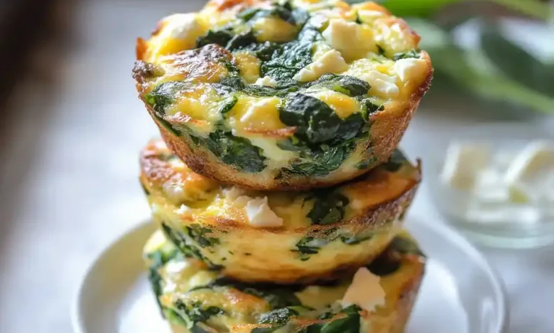 Quick & Healthy Egg Muffins with Spinach and Feta Quick & Healthy Egg Muffins with Spinach and Feta