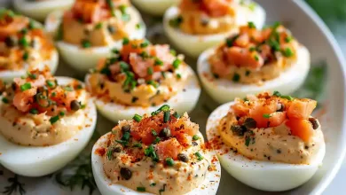 Smoked Salmon Deviled Eggs