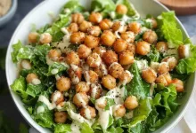 Vegan Caesar Salad with Chickpeas