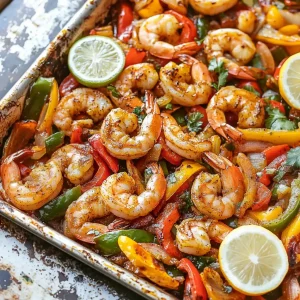 Sheet Pan Shrimp Fajitas