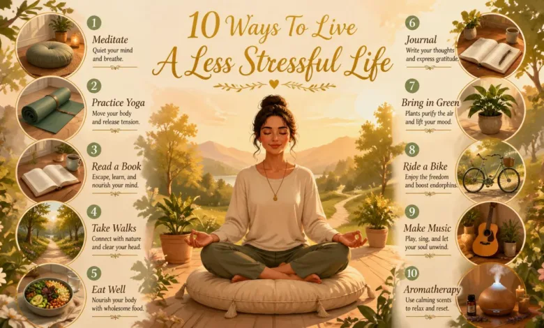 10 Ways To Live A Less Stressful Life 10 Ways To Live A Less Stressful Life