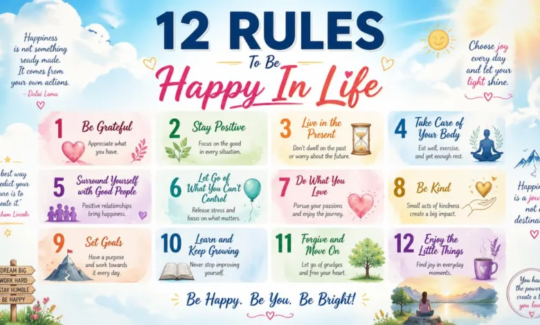 12 Rules To Be Happy In Life