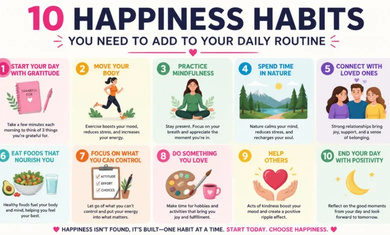 10 Happiness Habits You Need To Add to Your Daily Routine 10 Happiness Habits You Need To Add to Your Daily Routine