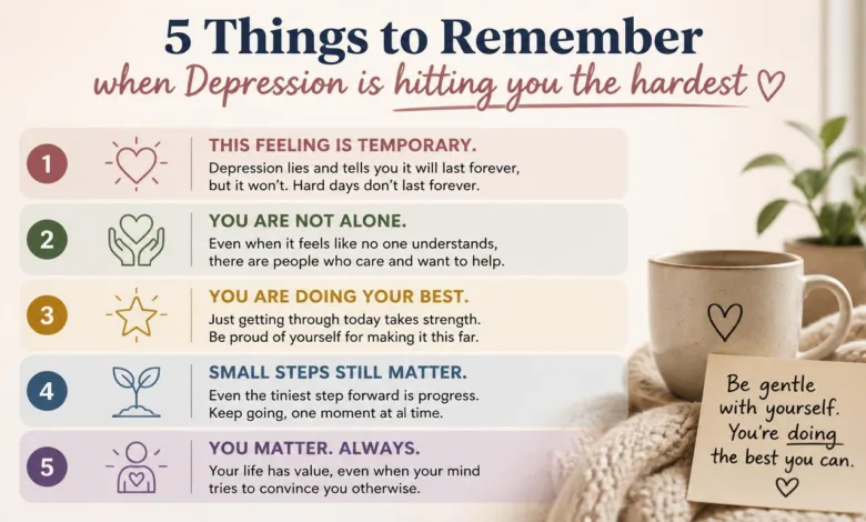 5 Things to Remember when Depression is hitting you the hardest