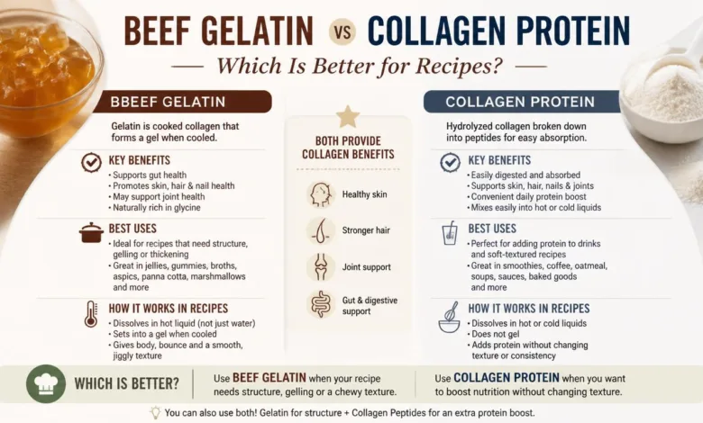 Beef Gelatin vs Collagen Protein: Which Is Better for Recipes? Beef Gelatin vs Collagen Protein: Which Is Better for Recipes?