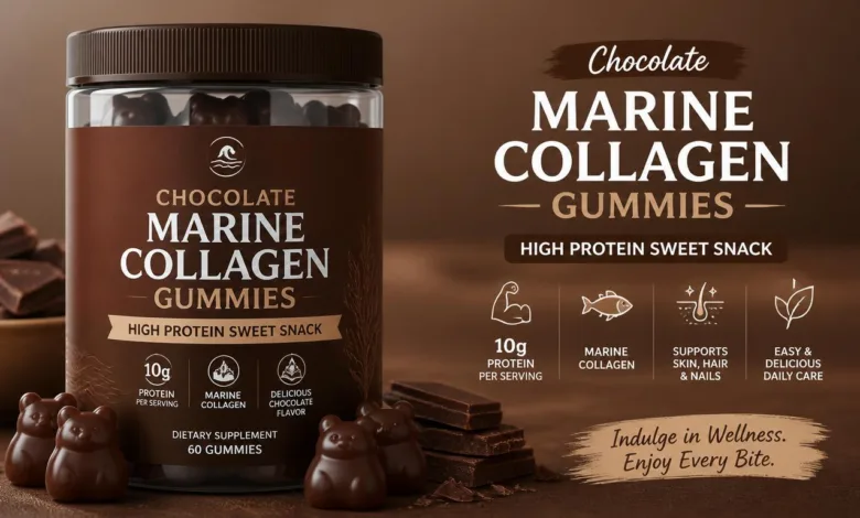 Chocolate Marine Collagen Gummies for a High Protein Sweet Snack