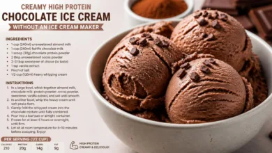 Creamy High Protein Chocolate Ice Cream Without an Ice Cream Maker
