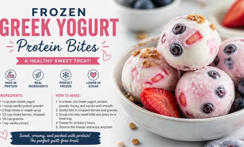 Frozen Greek Yogurt Protein Bites for a Healthy Sweet Treat Frozen Greek Yogurt Protein Bites for a Healthy Sweet Treat