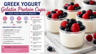 Greek Yogurt Gelatin Protein Cups for Easy High Protein Snacks