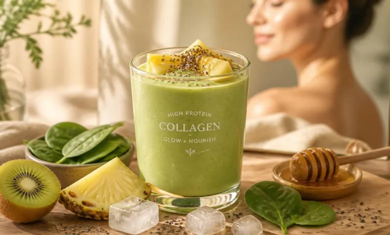 High Protein Collagen Smoothie for Healthy Clear Skin High Protein Collagen Smoothie for Healthy Clear Skin