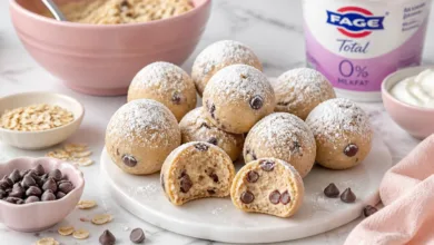 No-Bake High Protein Cookie Dough Bites With Greek Yogurt
