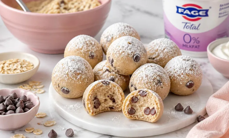 No-Bake High Protein Cookie Dough Bites With Greek Yogurt No-Bake High Protein Cookie Dough Bites With Greek Yogurt