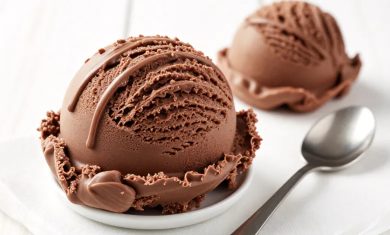 Creamy High Protein Chocolate Ice Cream Without an Ice Cream Maker