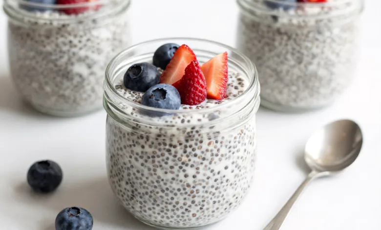 Creamy High Protein Collagen Chia Pudding for Easy Meal Prep Creamy High Protein Collagen Chia Pudding for Easy Meal Prep