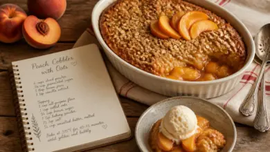 Peach Cobbler Recipe with Oats