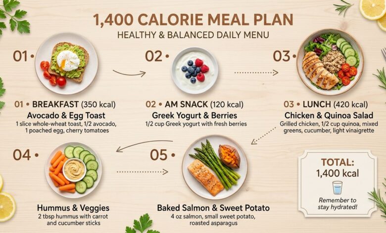 1400 Calorie Meal Plan