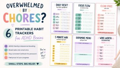 6 Printable Habit Trackers for ADHD Brains