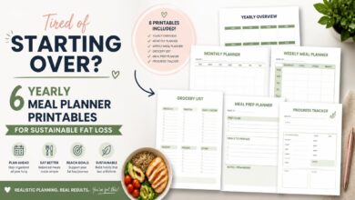 6 Yearly Meal Planner Printables for Sustainable Fat Losss