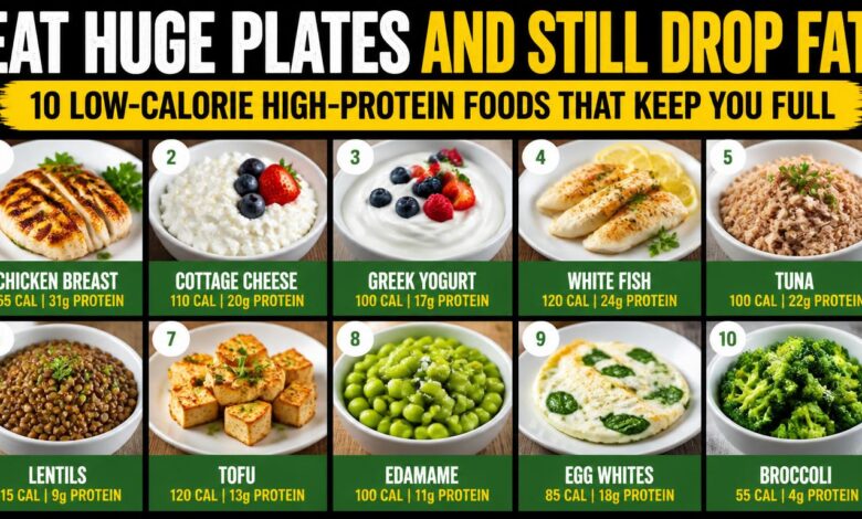 Eat Huge Plates and Still Drop Fat: 10 Low-Calorie High-Protein Foods That Keep You Full