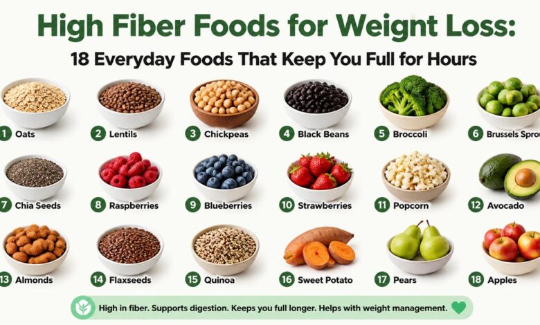 High Fiber Foods for Weight Loss: 18 Everyday Foods That Keep You Full for Hours