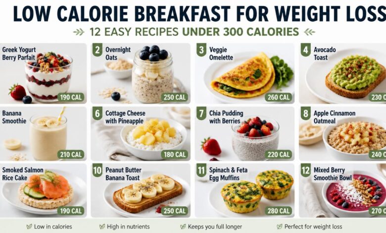 Low Calorie Breakfast for Weight Loss: 12 Easy Recipes Under 300 Calories