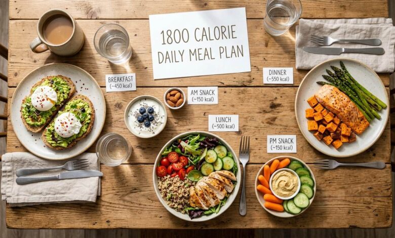 Sample 1800 Daily Calorie Meal Plans
