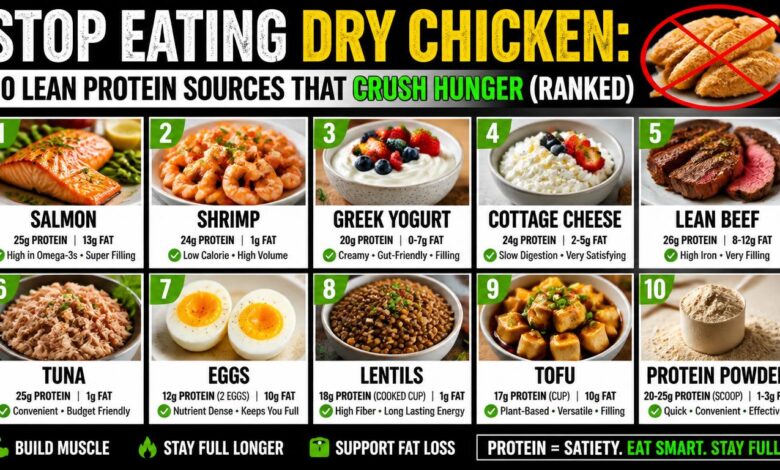 Stop Eating Dry Chicken 10 Lean Protein Sources That Crush Hunger (
