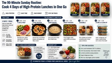 The 90-Minute Sunday Routine: Cook 4 Days of High-Protein Lunches in One Go