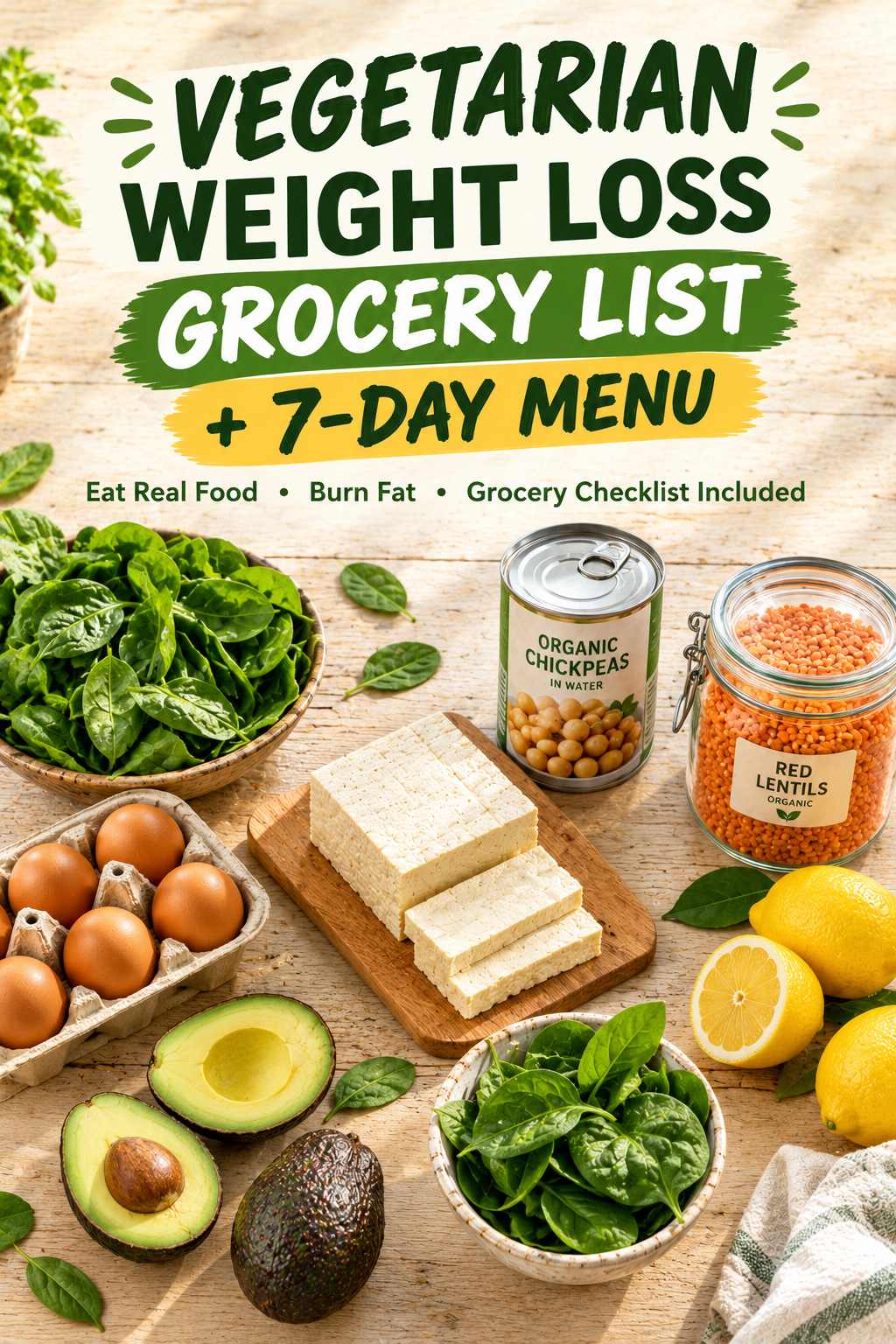 7-Day High Protein Meal Plan for Weight Loss Printable Menu
