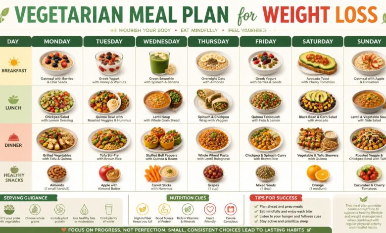 Vegetarian Meal Plan for Weight Loss